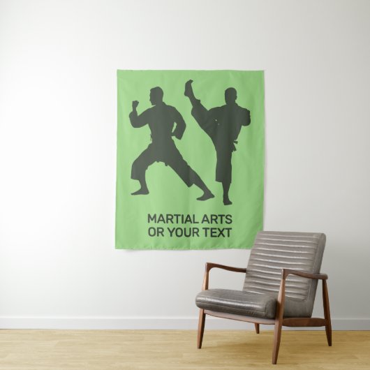 Aangepaste tekst en kleur martial arts wandkleed (In situ)