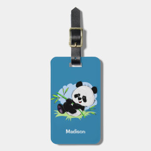 Aangepaste tekst en kleur Panda bagagelabel 2/4