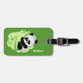 Aangepaste tekst en kleur Panda bagagelabel 4/4 (Voorkant horizontaal)
