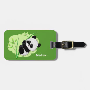 Aangepaste tekst en kleur Panda bagagelabel 4/4
