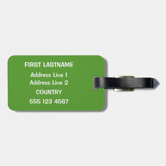 Aangepaste tekst en kleur Panda bagagelabel 4/4 (Achterkant horizontaal)