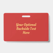 Aangepaste tekst en kleur Pizza Slice badges (Achterkant)