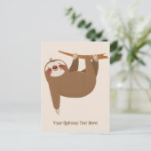 Aangepaste tekst en kleur Schattigee luiheid Briefkaart (Staand voorkant)