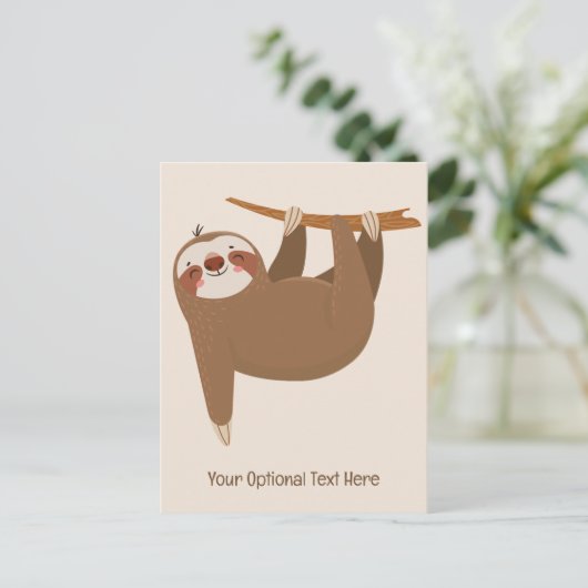 Aangepaste tekst en kleur Schattigee luiheid Briefkaart (Staand voorkant)