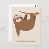 Aangepaste tekst en kleur Schattigee luiheid Briefkaart (Voorkant / Achterkant)