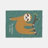 Aangepaste tekst en kleur Schattigee luiheid Fleece Deken (Voorkant (Horizontaal))