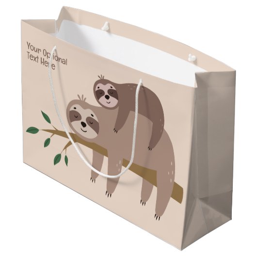 Aangepaste tekst en kleur Schattigee luiheid Groot Cadeauzakje (Achterkant Gekanteld)
