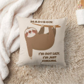 Aangepaste tekst en kleur Schattigee luiheid Kussen (Deken)