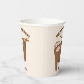 Aangepaste tekst en kleur Schattigee luiheid Papieren Bekers (Rechts)