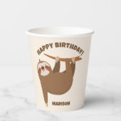 Aangepaste tekst en kleur Schattigee luiheid Papieren Bekers (Voorkant)