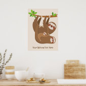 Aangepaste tekst en kleur Schattigee luiheid Poster (Keuken)