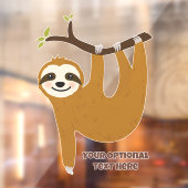 Aangepaste tekst en kleur Schattigee luiheid Raamsticker (Vel 2)