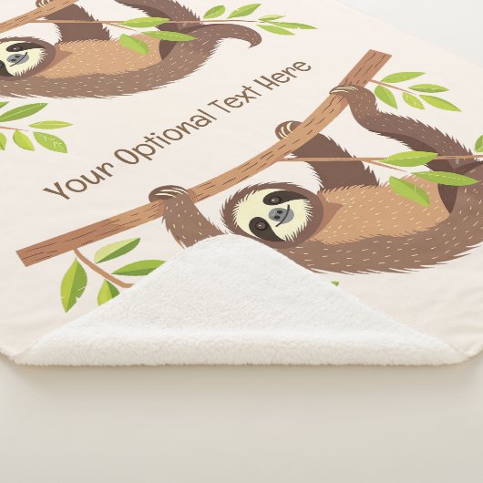 Aangepaste tekst en kleur Schattigee luiheid Sherpa Deken (3/4)