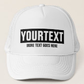 Aangepaste tekst en kleur Sjabloon Vrouwen Mannen Trucker Pet (Voorkant)