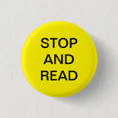 Aangepaste tekst en kleur speldknop ronde button 3,2 cm (Voorkant)