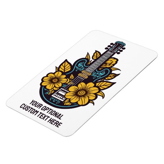 Aangepaste tekst en kleur ukelele magneet (Linkerzijde)