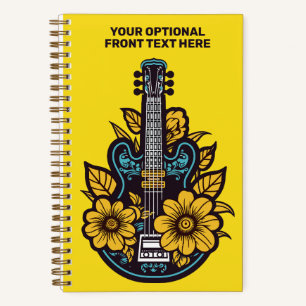 Aangepaste tekst en kleur ukelele notitieboek