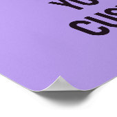 Aangepaste tekst en kleur ukelele poster (Hoek)