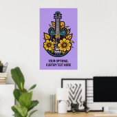 Aangepaste tekst en kleur ukelele poster (Thuiskantoor)