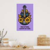 Aangepaste tekst en kleur ukelele poster (Keuken)