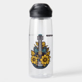 Aangepaste tekst en kleur ukelele waterfles (Achterkant)