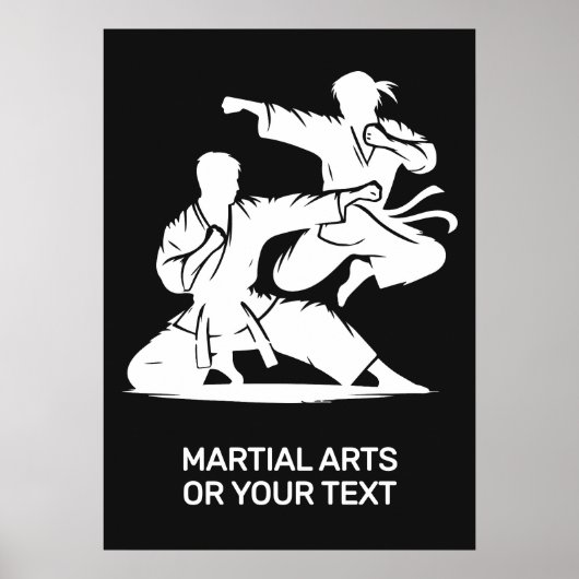 Aangepaste tekst en kleur vechtsporten poster (Voorkant)