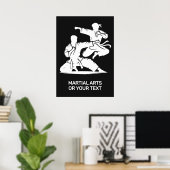 Aangepaste tekst en kleur vechtsporten poster (Thuiskantoor)