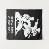 Aangepaste tekst en kleur vechtsporten wandkleed (Voorkant (horizontaal))