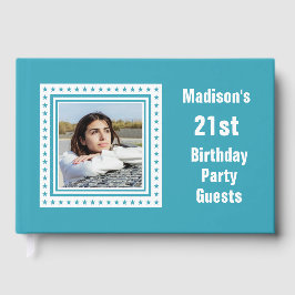 Aangepaste tekst en kleur verjaardag gastenboek