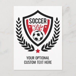 Aangepaste tekst en kleur Voetbal Logo briefkaart
