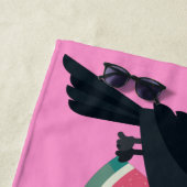 Aangepaste tekst en kleuren-aanraakbalk strandlaken (In situ)