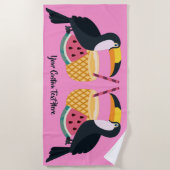 Aangepaste tekst en kleuren-aanraakbalk strandlaken (Voorkant)