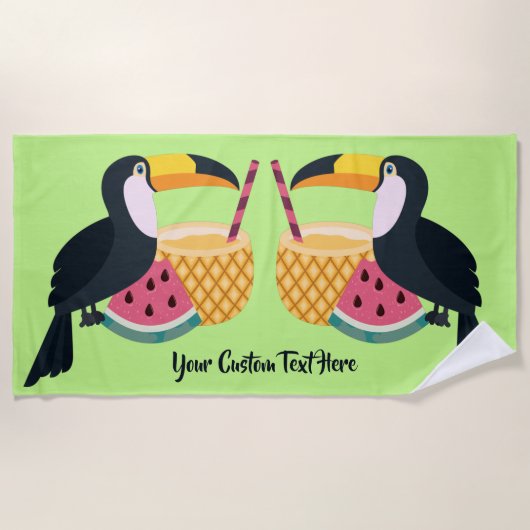 Aangepaste tekst en kleuren-aanraakbalk strandlaken (Voorkant)