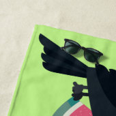 Aangepaste tekst en kleuren-aanraakbalk strandlaken (In situ)