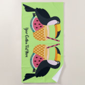 Aangepaste tekst en kleuren-aanraakbalk strandlaken (Voorkant)