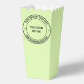 Aangepaste tekst en kleuren uw bedrijf Popcorn Box Bedankdoosjes (Achterkant)