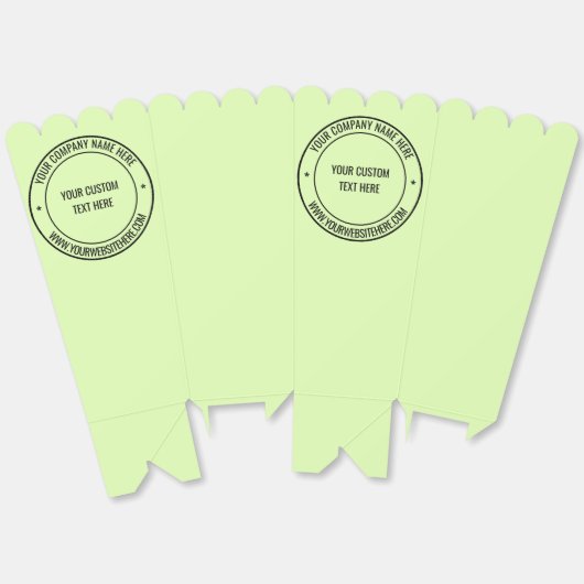 Aangepaste tekst en kleuren uw bedrijf Popcorn Box Bedankdoosjes (Ongevouwen)