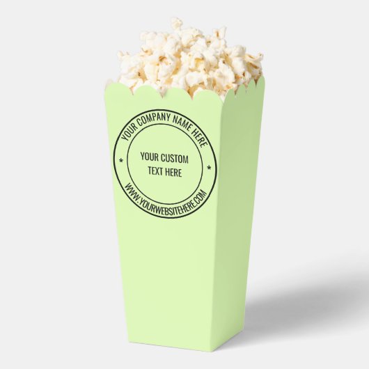 Aangepaste tekst en kleuren uw bedrijf Popcorn Box Bedankdoosjes (Popped)