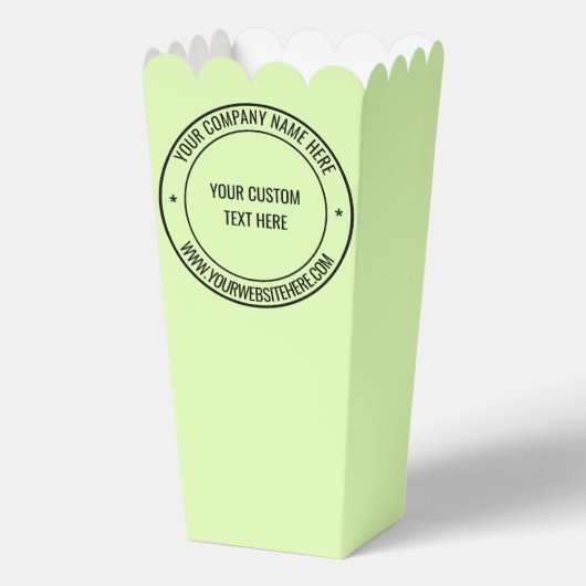 Aangepaste tekst en kleuren uw bedrijf Popcorn Box Bedankdoosjes (Voorkant)