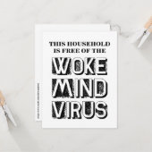 Aangepaste tekst en kleuren. vrij van woke Mind-vi Kaart (Voorkant / Achterkant in situ)