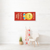 Aangepaste tekst- en kleurenbanner voor ballon spandoek (Insitu)