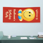 Aangepaste tekst- en kleurenbanner voor ballon spandoek (Beurs)