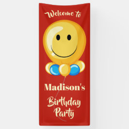 Aangepaste tekst- en kleurenbanner voor ballon spandoek