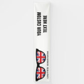 Aangepaste tekst en kleurenbanner voor GB Shades Spandoek (Verticaal)