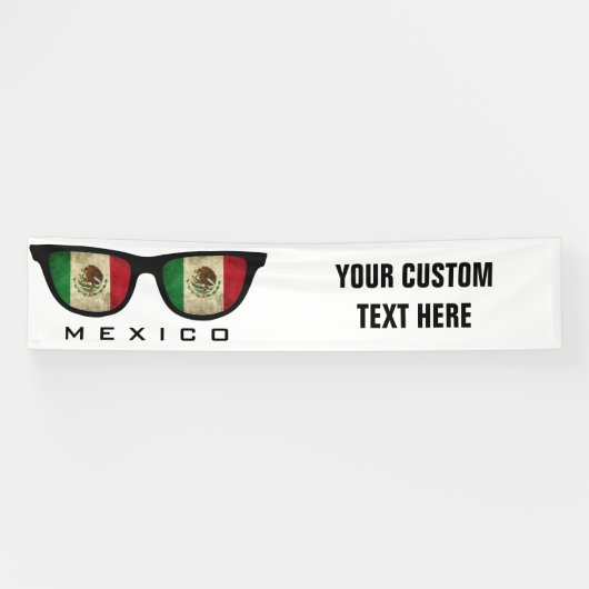 Aangepaste tekst en kleurenbanner voor Mexicaanse  Spandoek (Horizontaal)