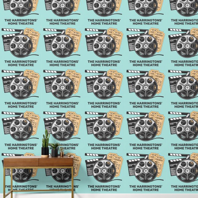 Aangepaste tekst en kleurenfilm behang (Hal)