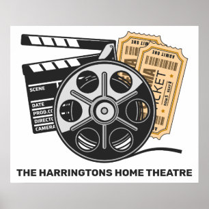 Aangepaste tekst en kleurenfilm poster