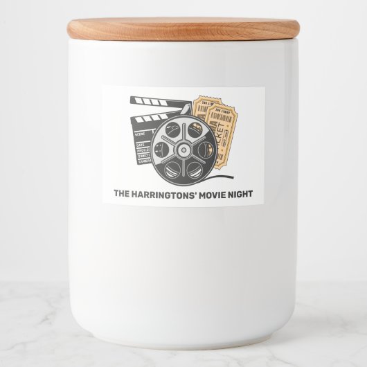 Aangepaste tekst en kleurenfilm voedselcontainer etiket (Voorkant)