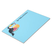 Aangepaste tekst en kleurenillustratie notitieblok (Schuin)