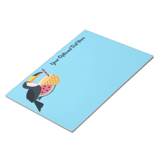 Aangepaste tekst en kleurenillustratie notitieblok (Schuin)